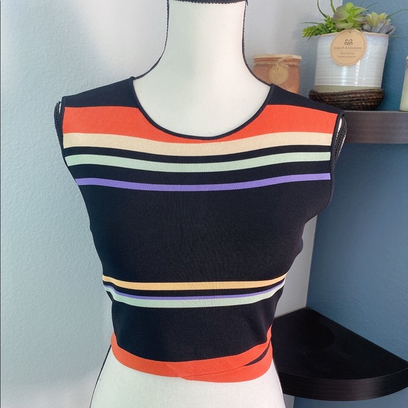 Ted Baker Multi Striped Crop Top - Picture 1 of 13
